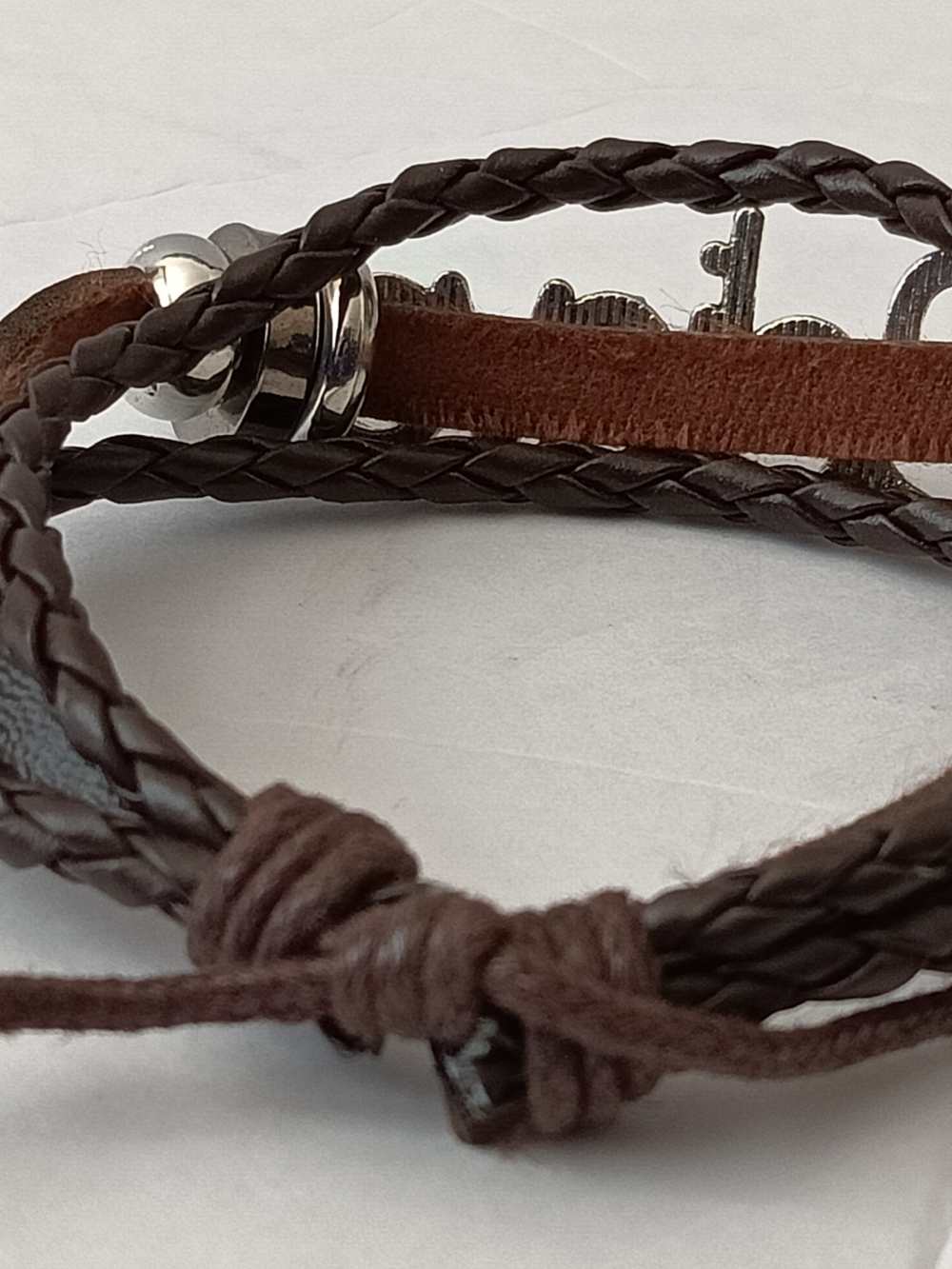 Leather Believe Affirmations Bracelet Set Adjustable - Picture 5 of 9